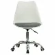 Кресло стул  "Eames MG-310 CH", хром, пластик белый, ткань серая, 532924. Фото товара с разных ракурсов.